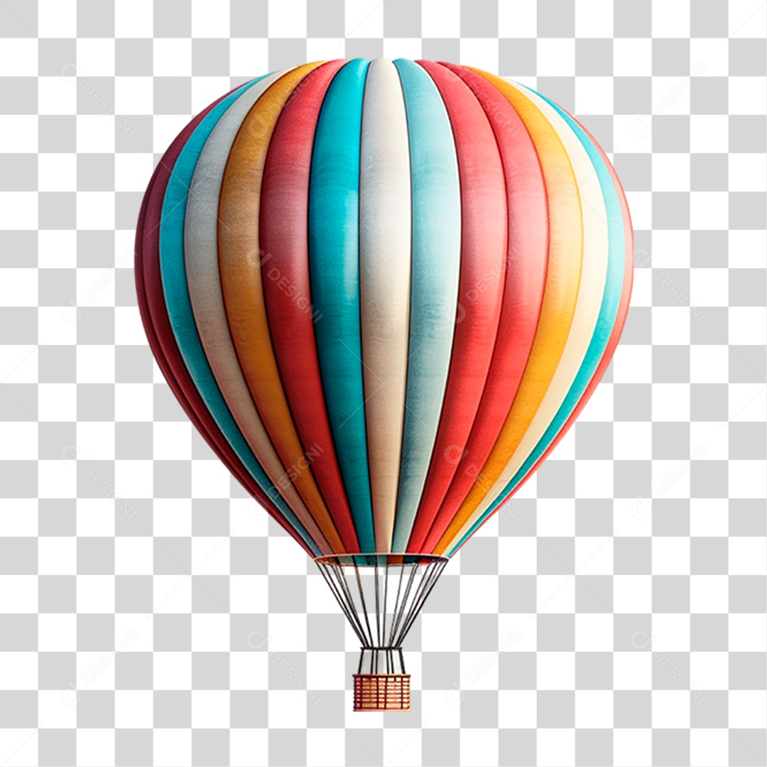 Balão de Ar Quente PNG Transparente