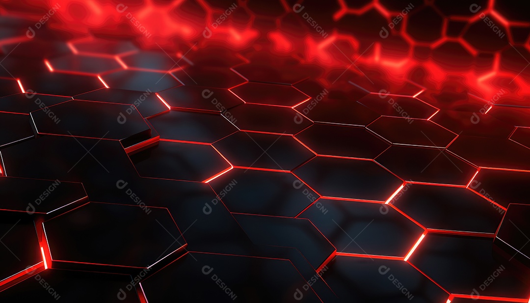 Fundo futurista abstrato com hexágonos