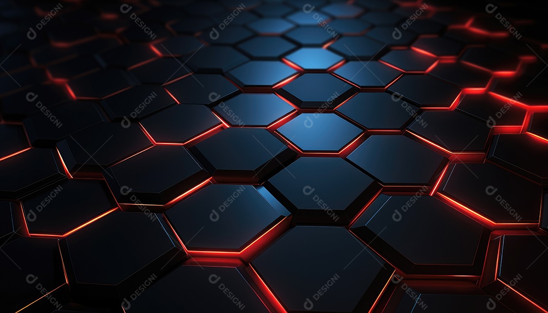 Fundo futurista abstrato com hexágonos