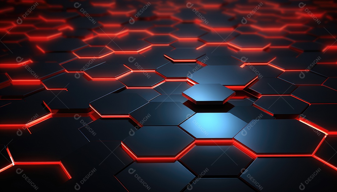 Fundo futurista abstrato com hexágonos