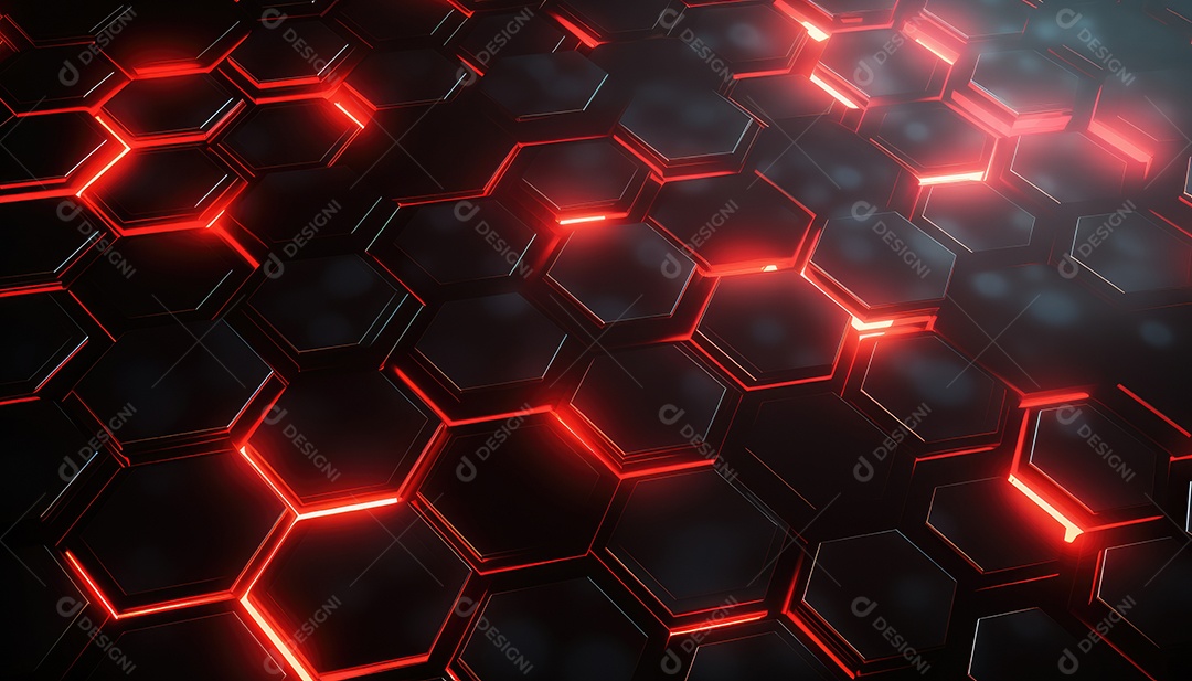 Fundo futurista abstrato com hexágonos