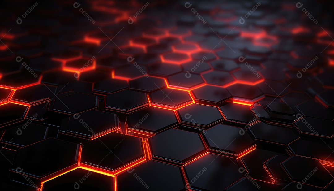 Fundo futurista abstrato com hexágonos