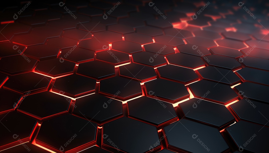 Fundo futurista abstrato com hexágonos