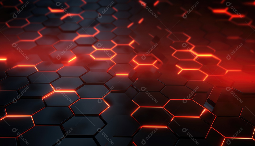 Fundo futurista abstrato com hexágonos