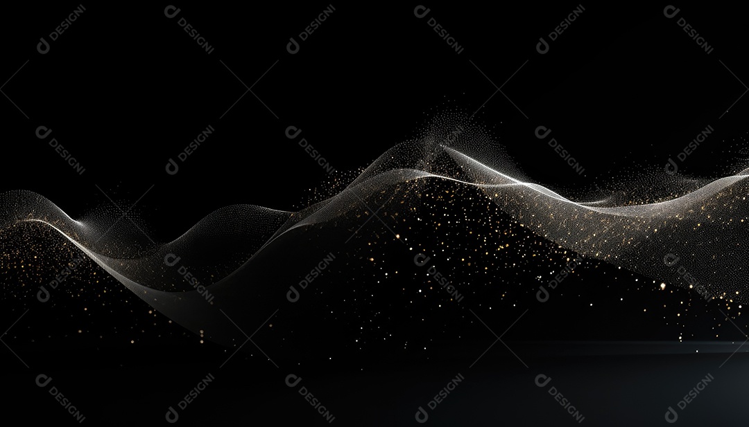 Onda negra de partículas e linhas