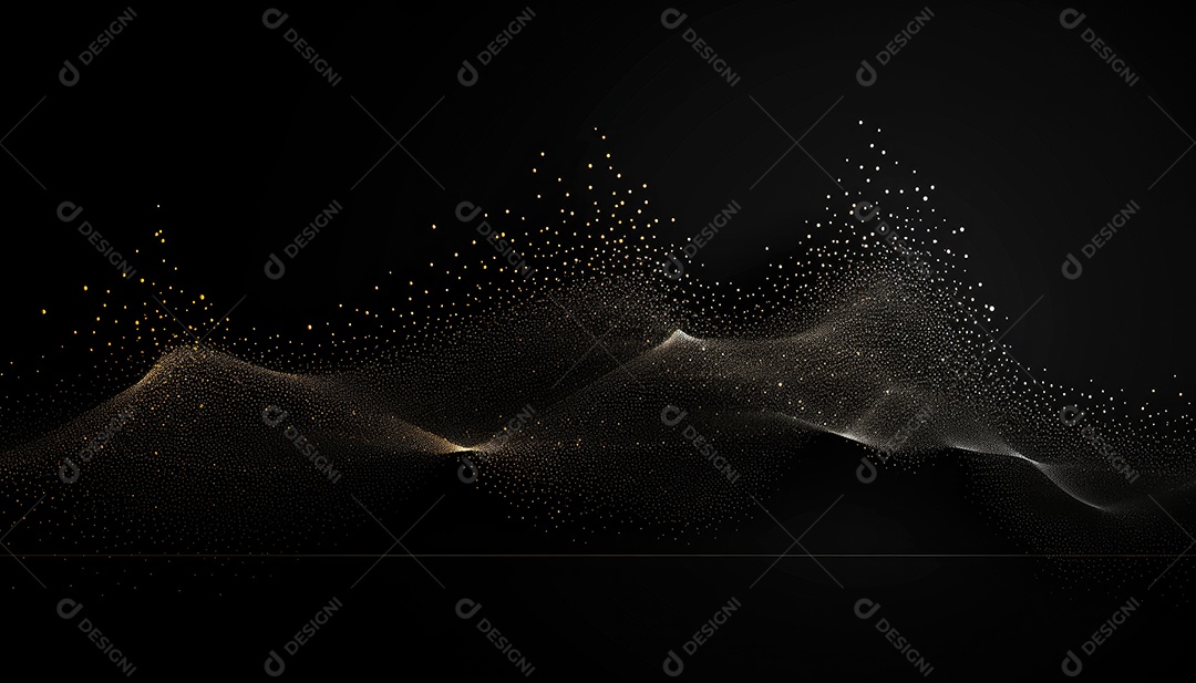 Onda negra de partículas e linhas