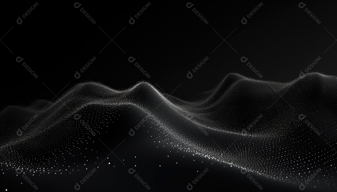 Onda negra de partículas e linhas
