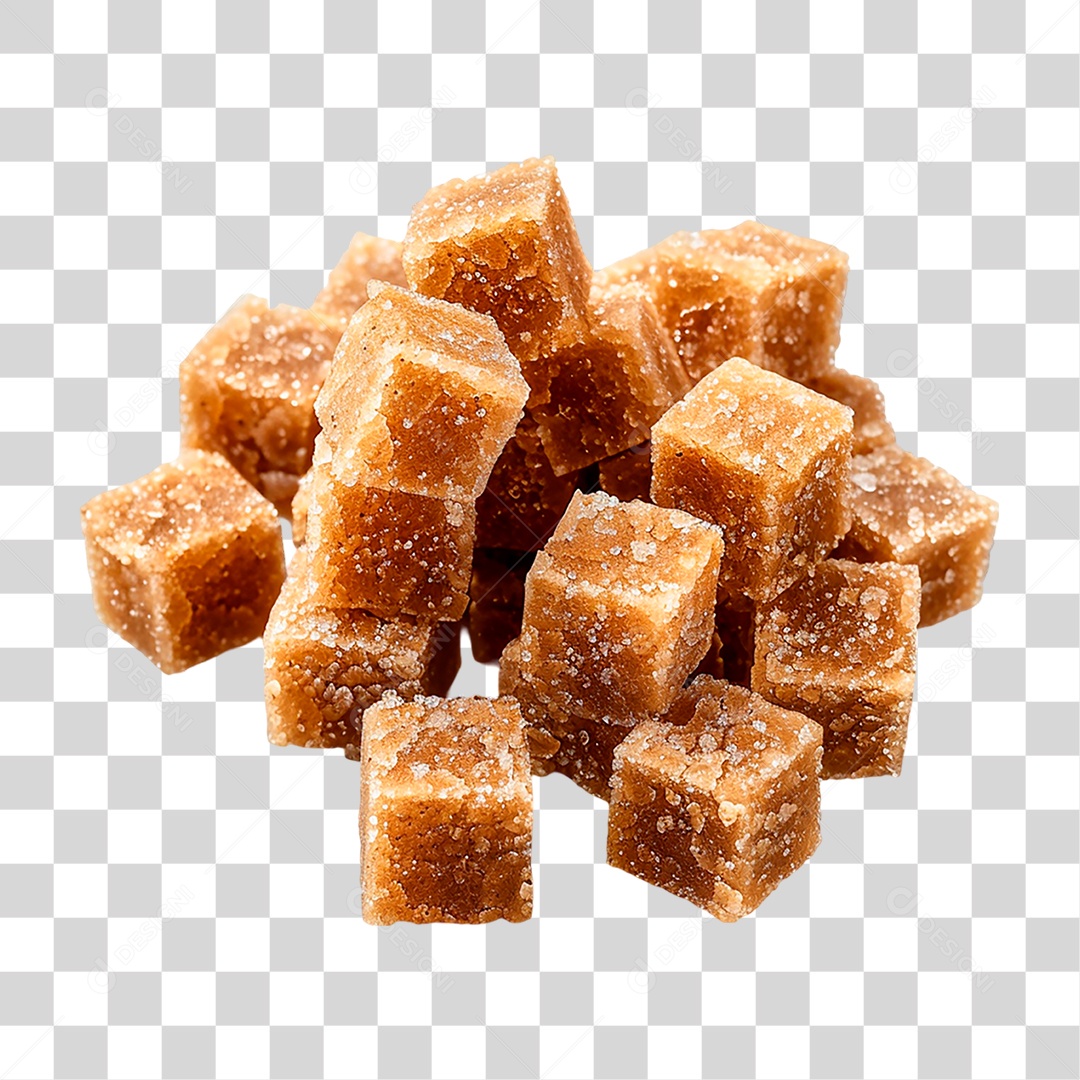 Cubos de Açúcar Mascavo PNG Transparente
