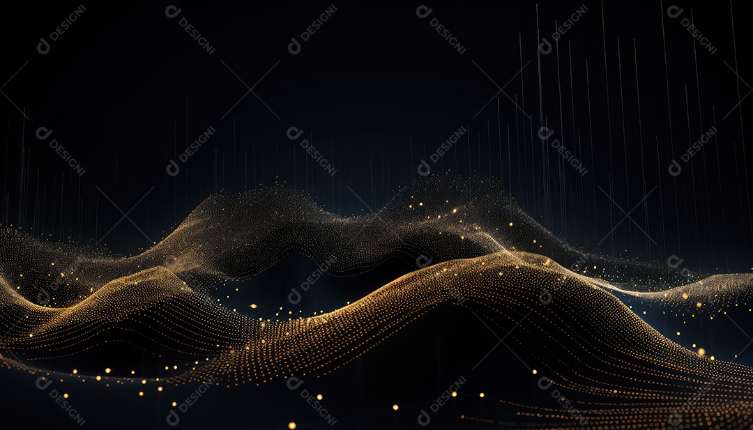 Onda negra de partículas e linhas