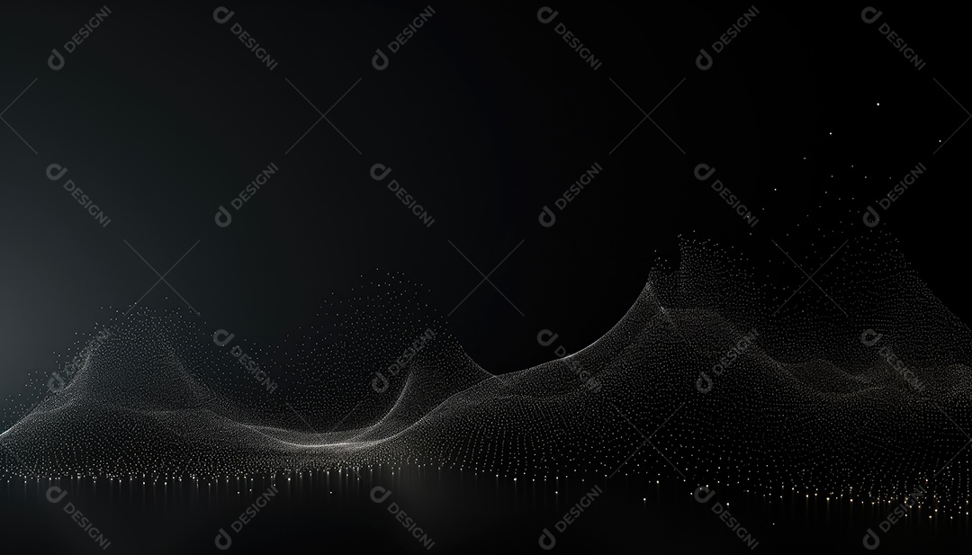 Onda negra de partículas e linhas