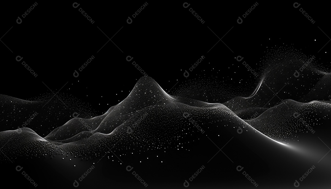 Onda negra de partículas e linhas