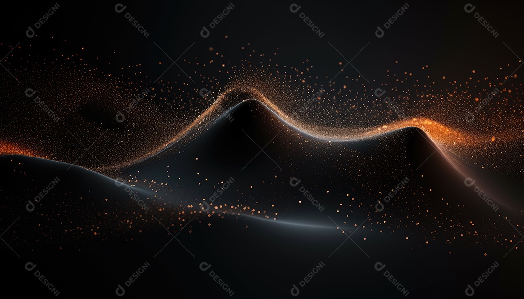 Onda negra de partículas e linhas