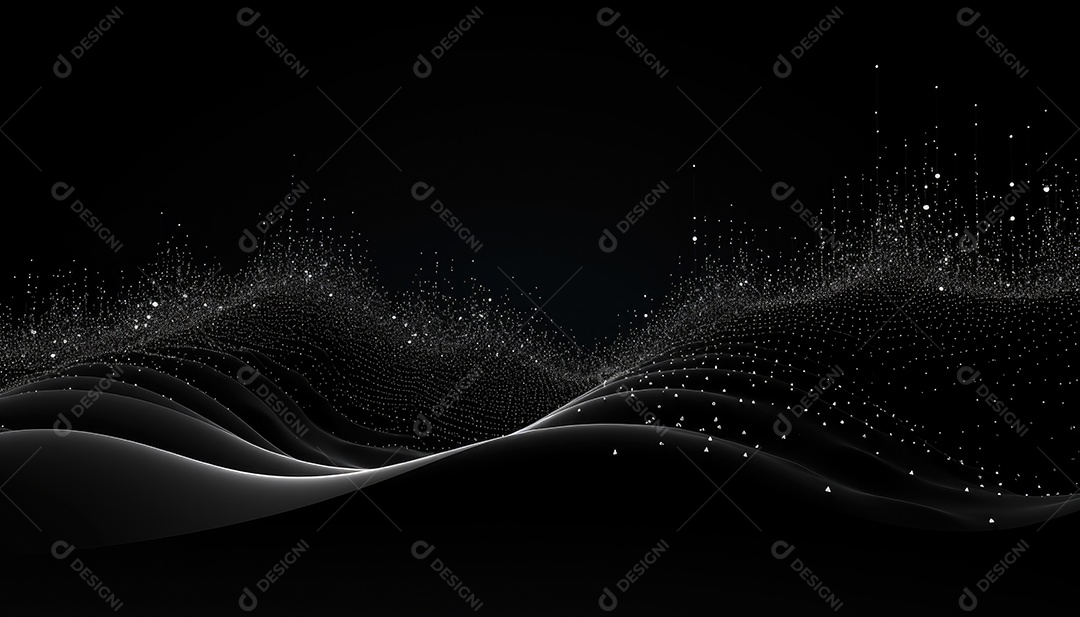 Onda negra de partículas e linhas