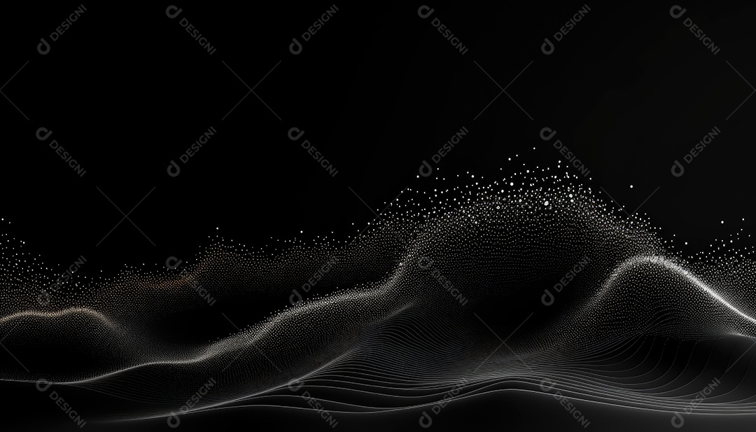 Onda negra de partículas e linhas