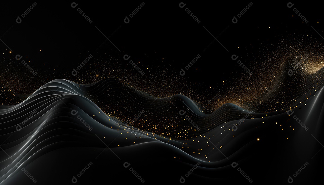 Onda negra de partículas e linhas