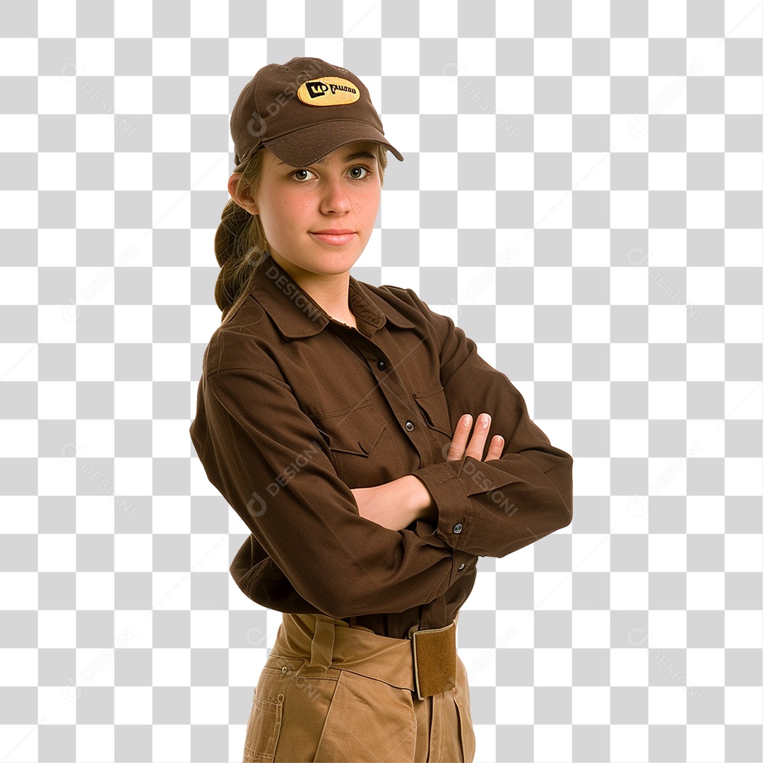 Mulher Entregadora Delivery PNG Transparente