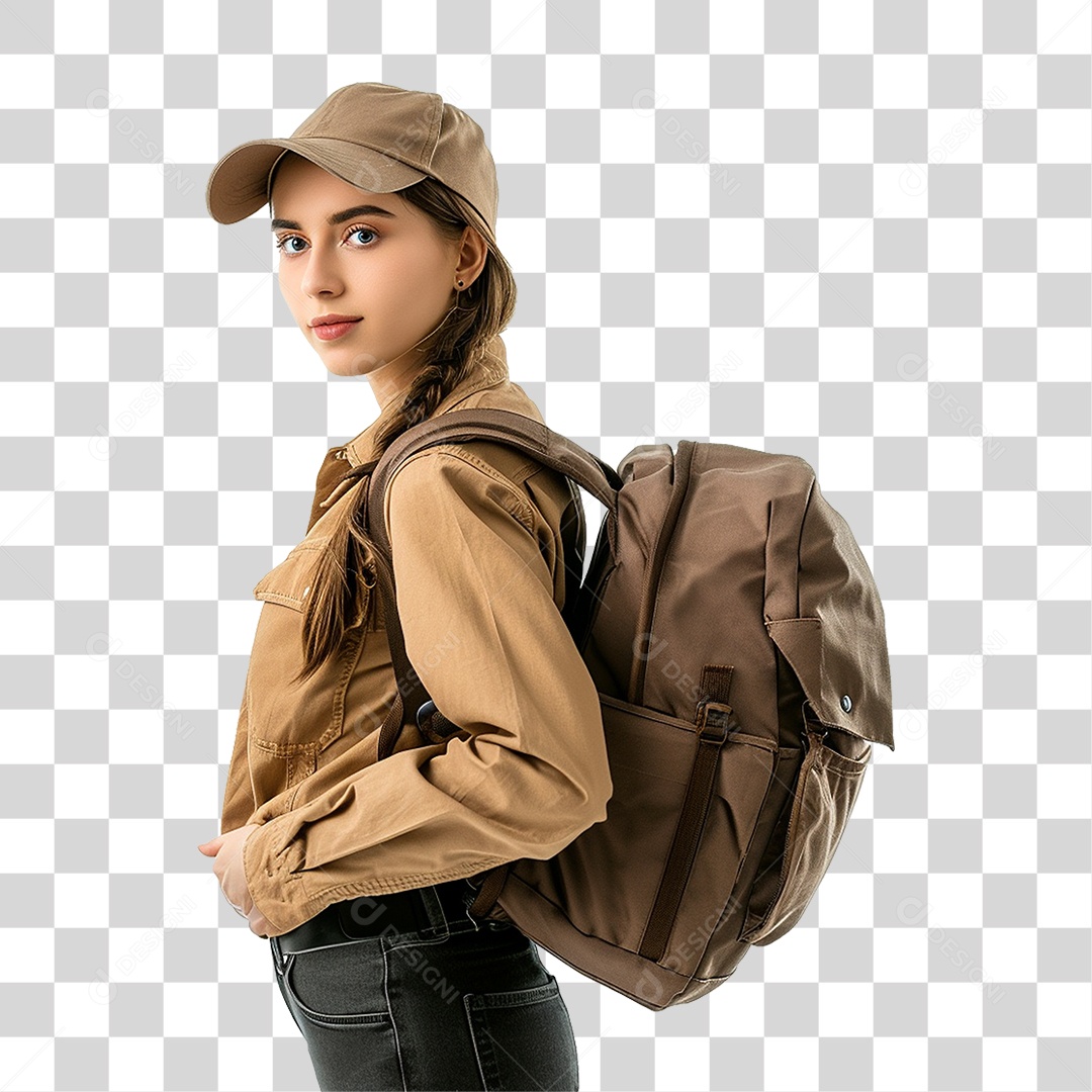 Mulher Entregadora Delivery PNG Transparente