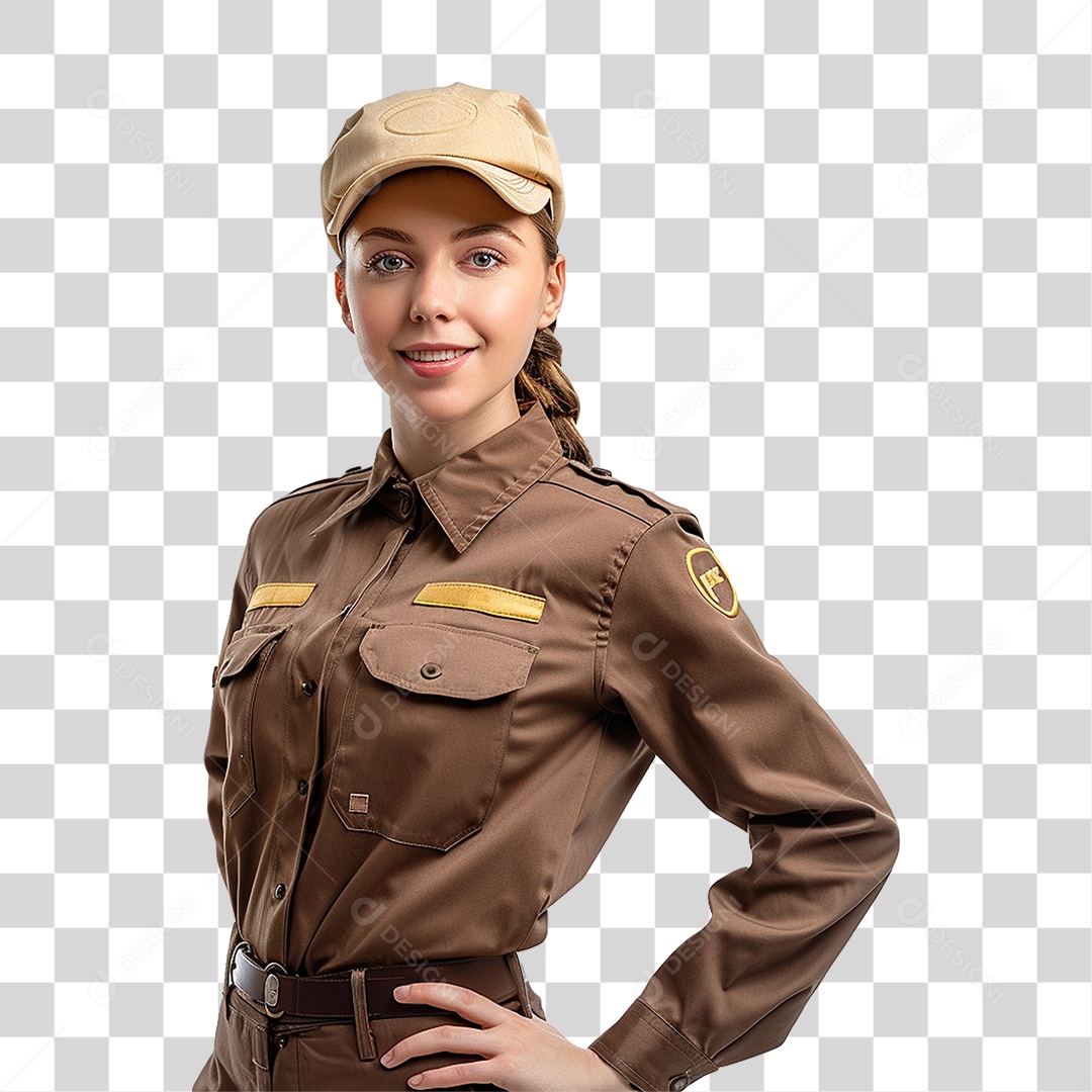 Mulher Entregadora Delivery PNG Transparente