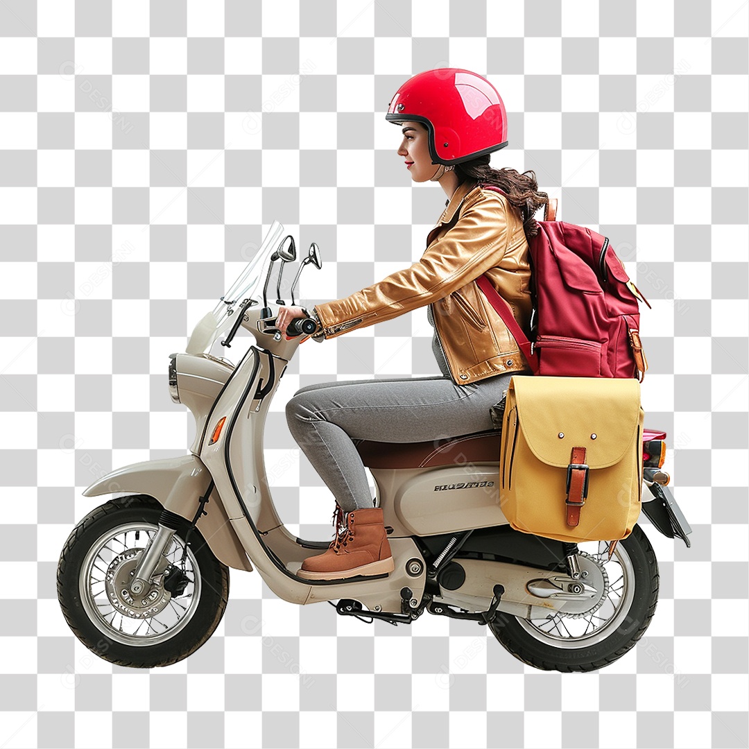 Mulher Entregadora Delivery PNG Transparente