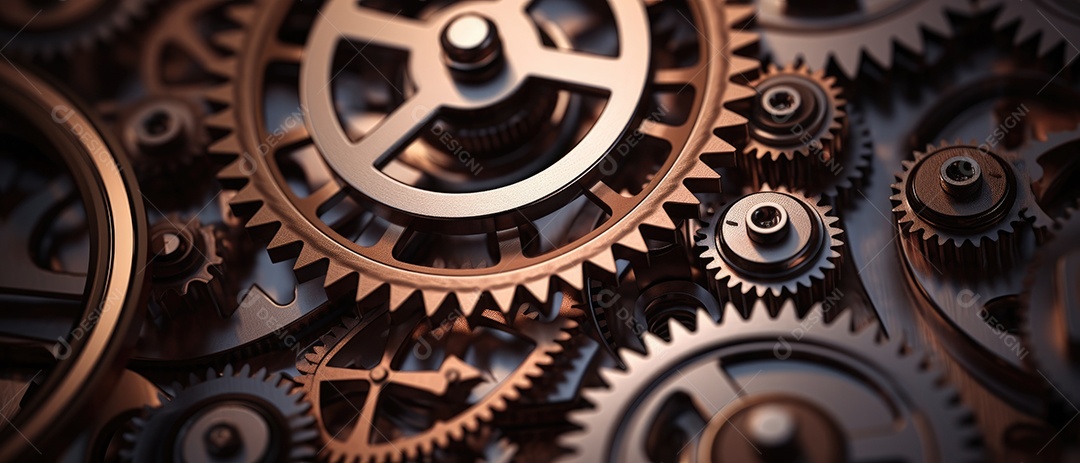 Engrenagens mecânicas feitas de aço