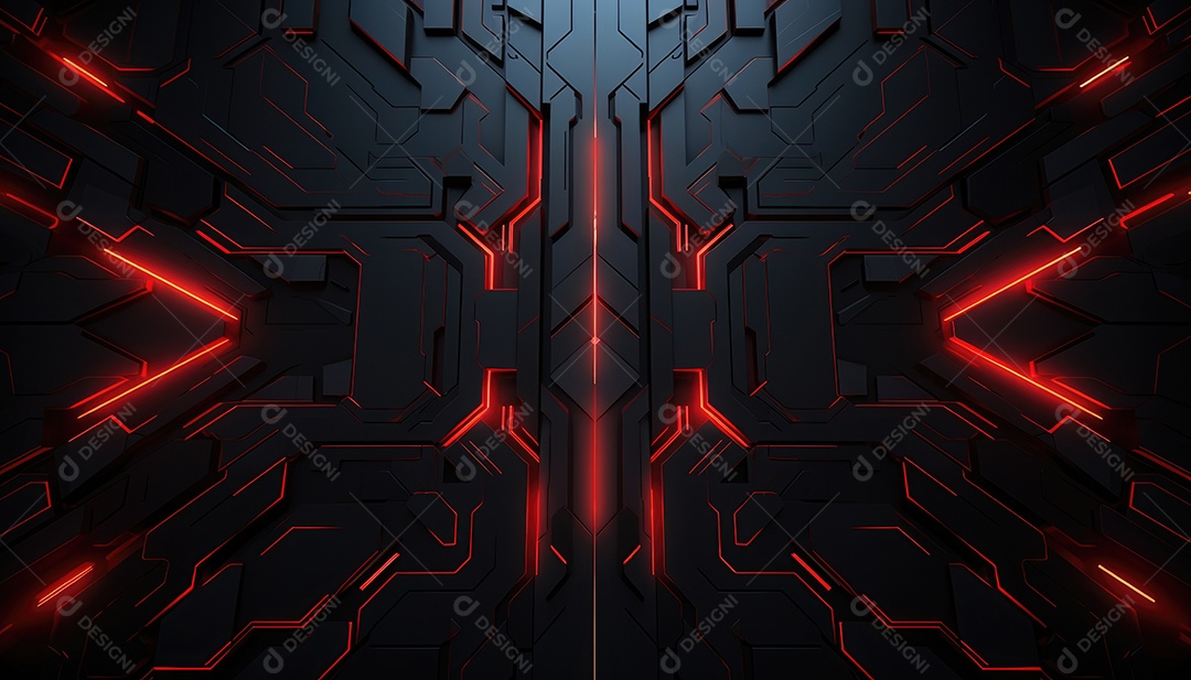 Fundo de textura abstrata de ficção científica futurista com linhas geométricas detalhadas e robótica