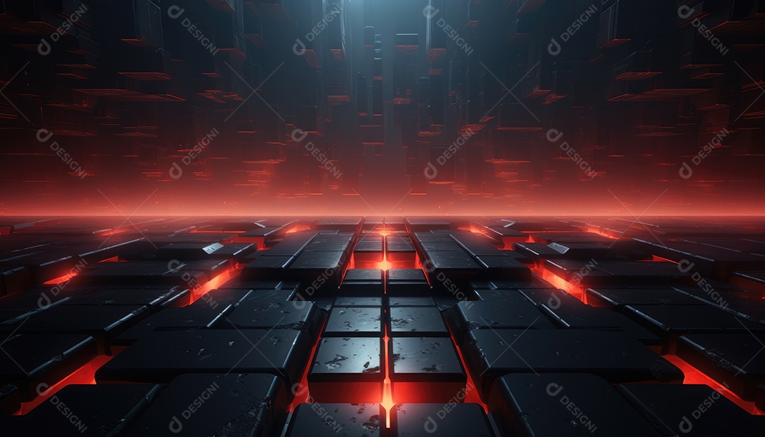 Fundo de textura abstrata de ficção científica futurista com linhas geométricas detalhadas e robótica