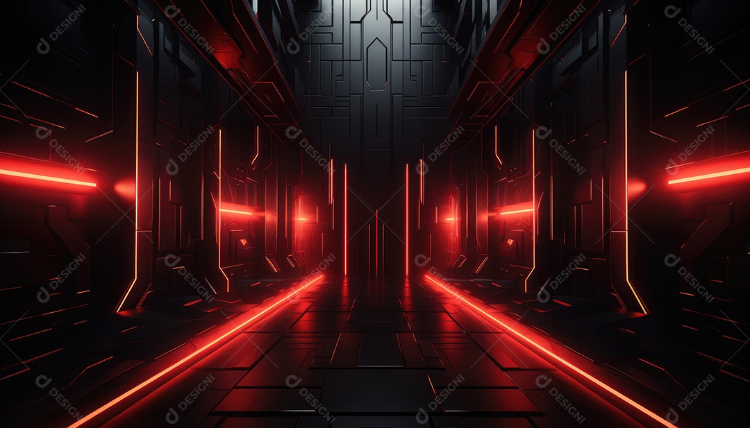 Fundo de textura abstrata de ficção científica futurista com linhas geométricas detalhadas e robótica