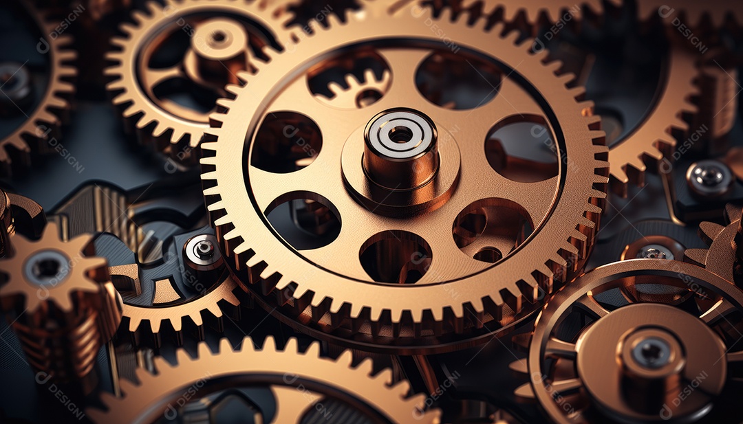 Engrenagens mecânicas feitas de aço