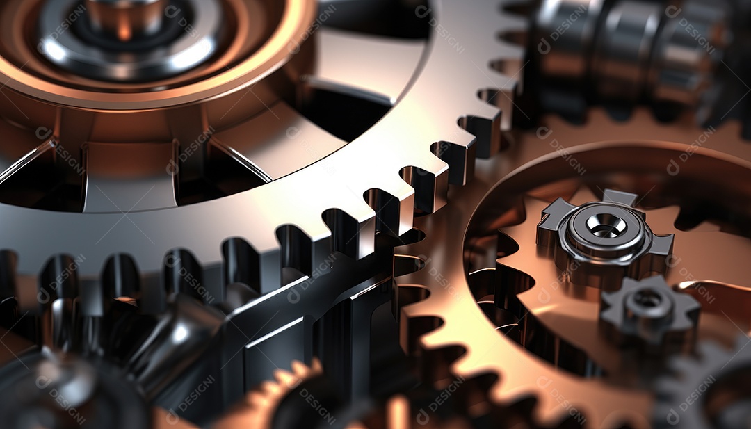 Engrenagens mecânicas feitas de aço