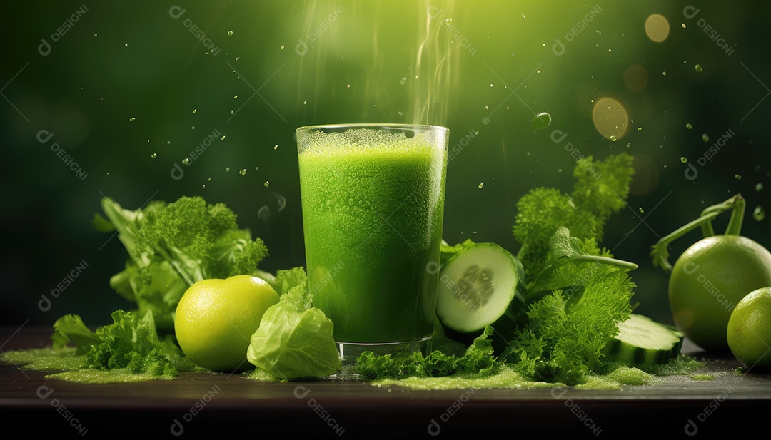 Fundo de suco verde