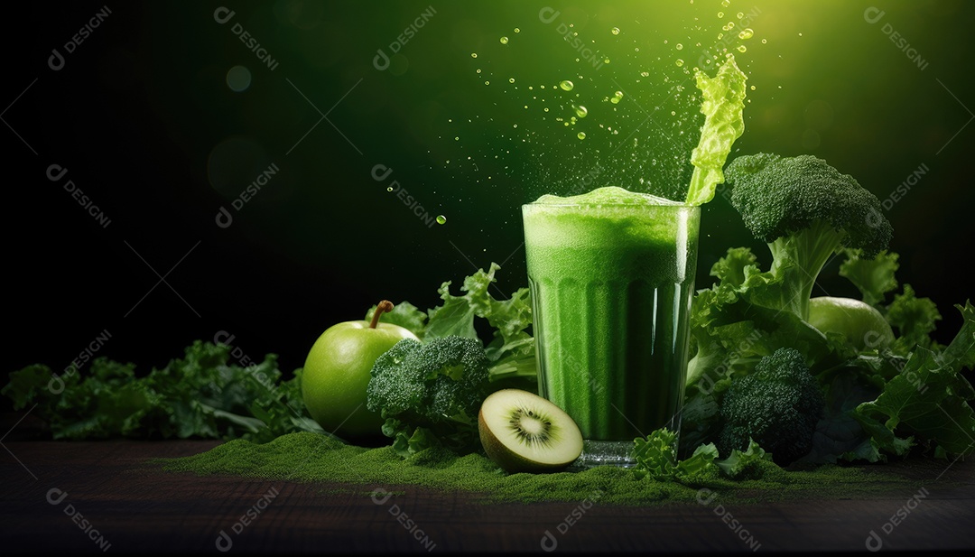 Fundo de suco verde