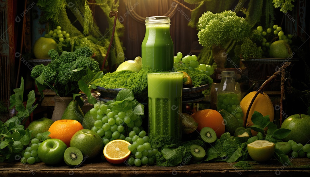 Fundo de suco verde