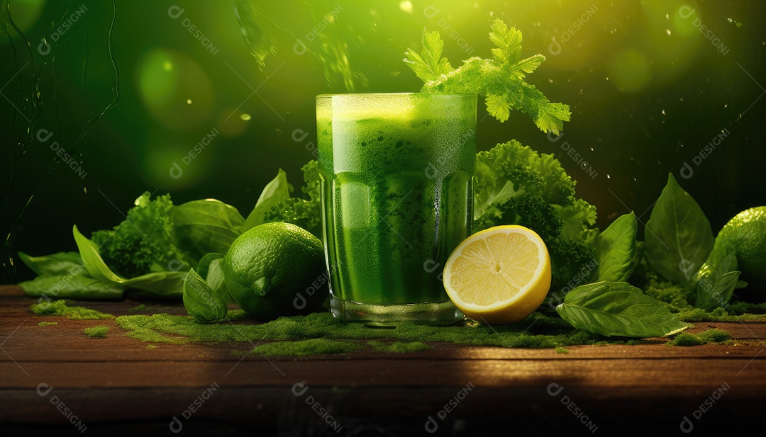 Fundo de suco verde
