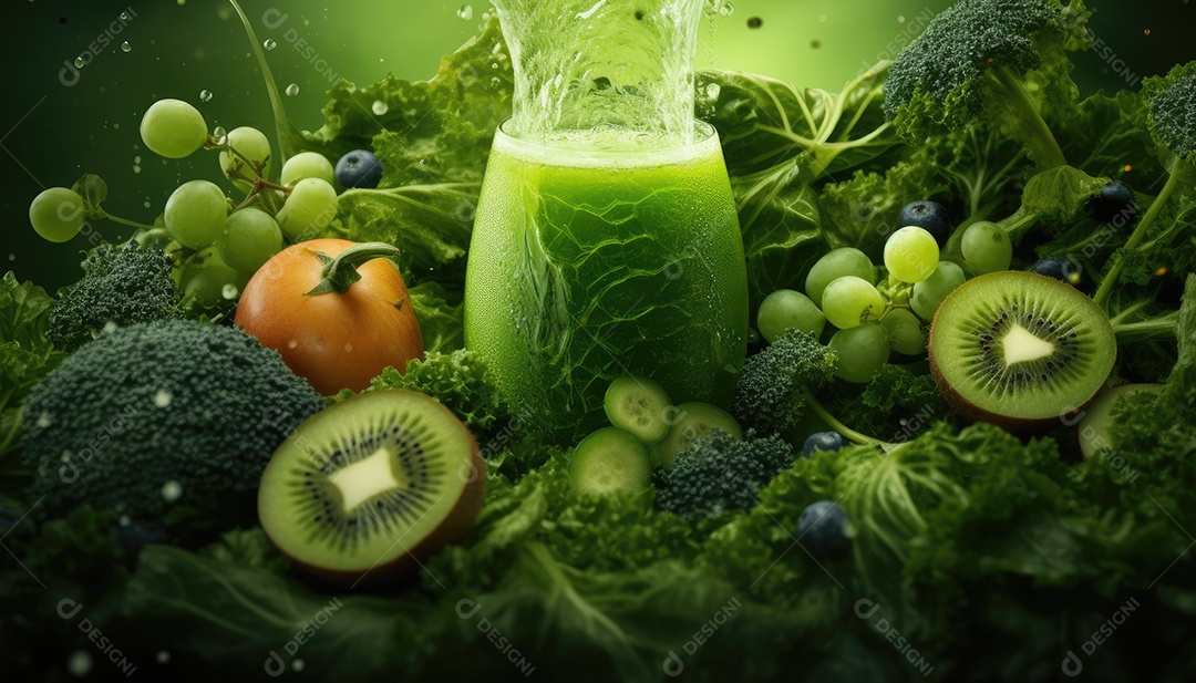 Fundo de suco verde