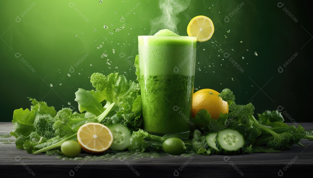 Fundo de suco verde