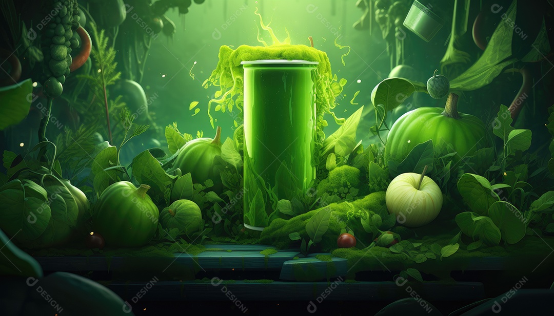 Fundo de suco verde