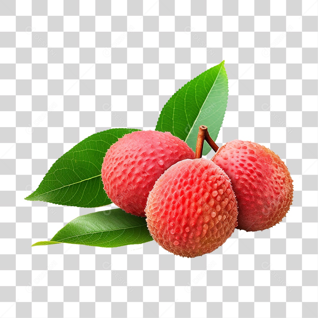 Fruta Vermelha de Lichia PNG Transparente