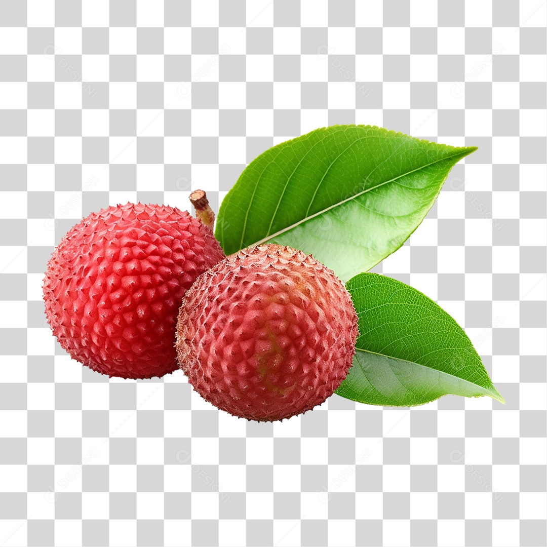 Fruta Vermelha de Lichia PNG Transparente