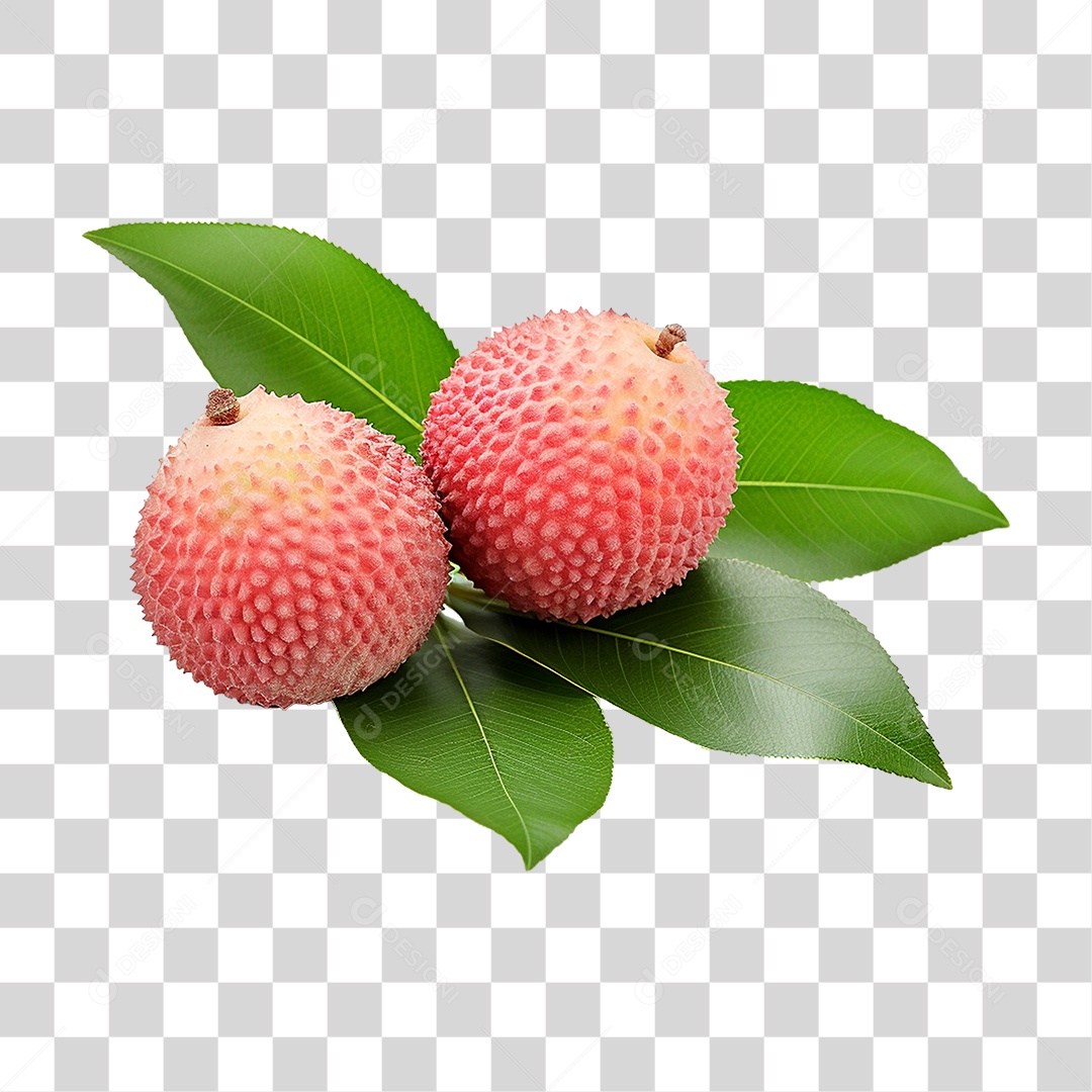 Fruta Vermelha de Lichia PNG Transparente
