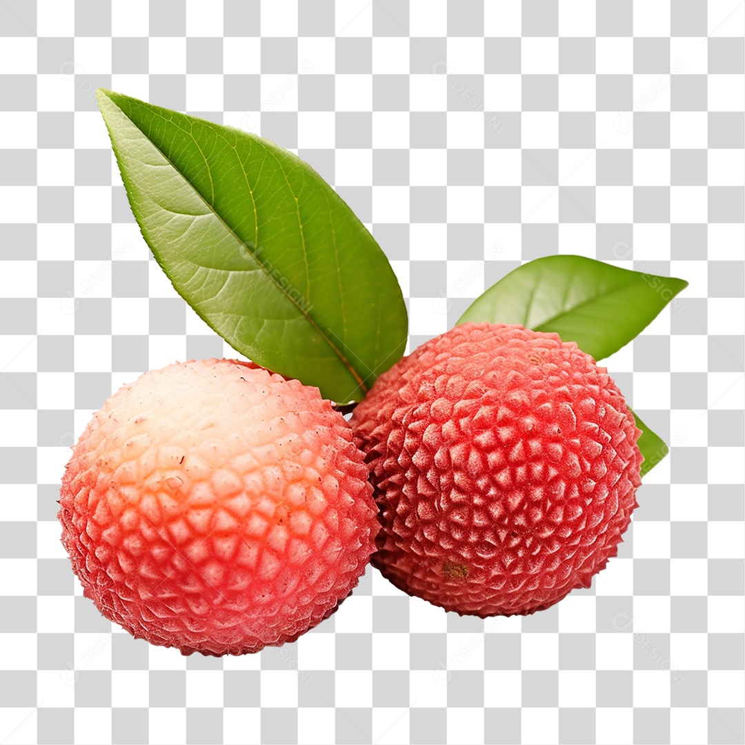 Fruta Vermelha de Lichia PNG Transparente