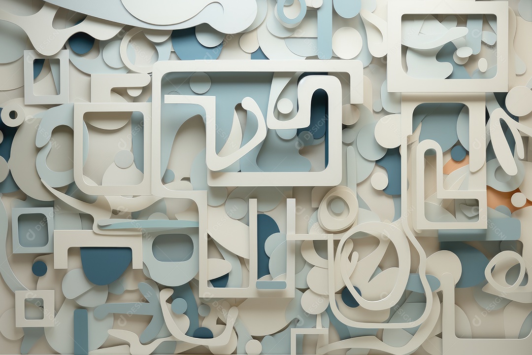 Estilo de arte em papel abstrato 3D design