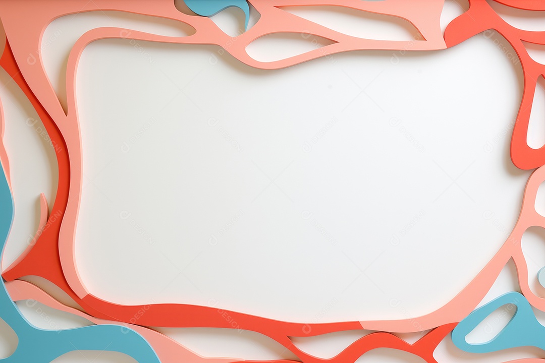 Estilo de arte em papel abstrato 3D design