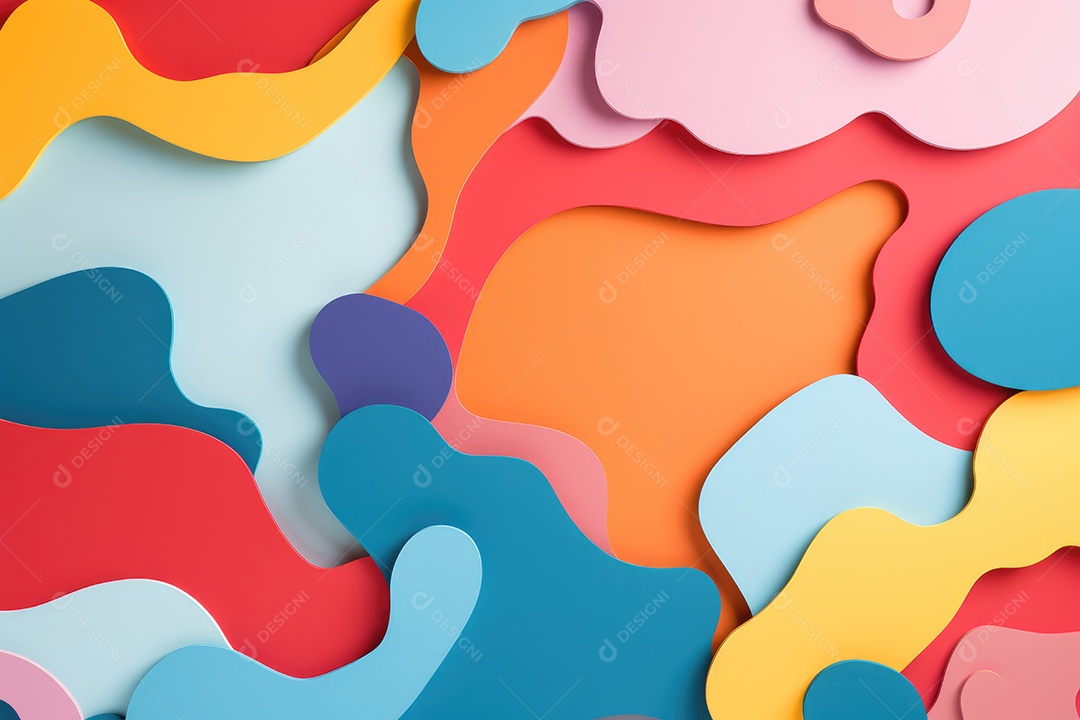 Estilo de arte em papel abstrato 3D design