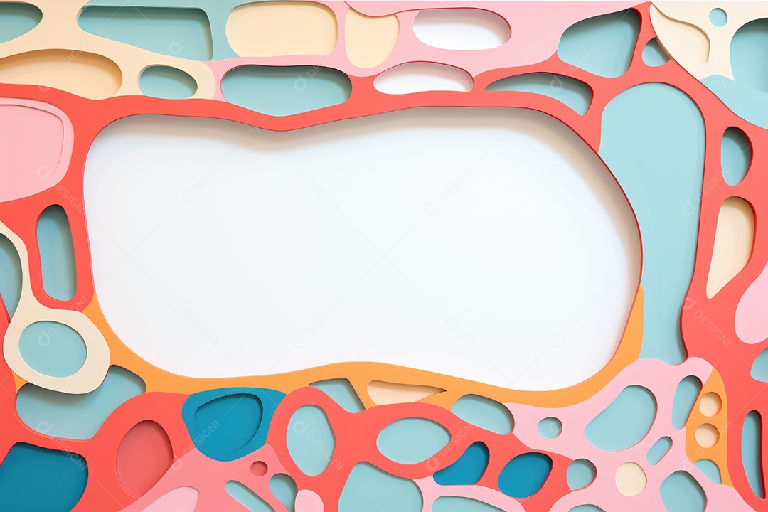 Estilo de arte em papel abstrato 3D design