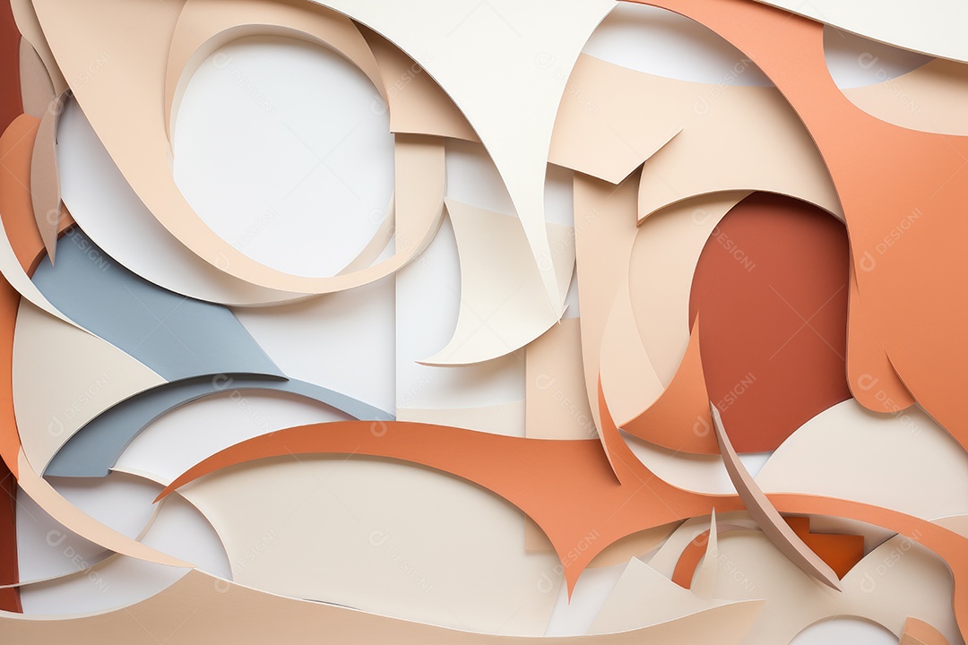 Estilo de arte em papel abstrato 3D design