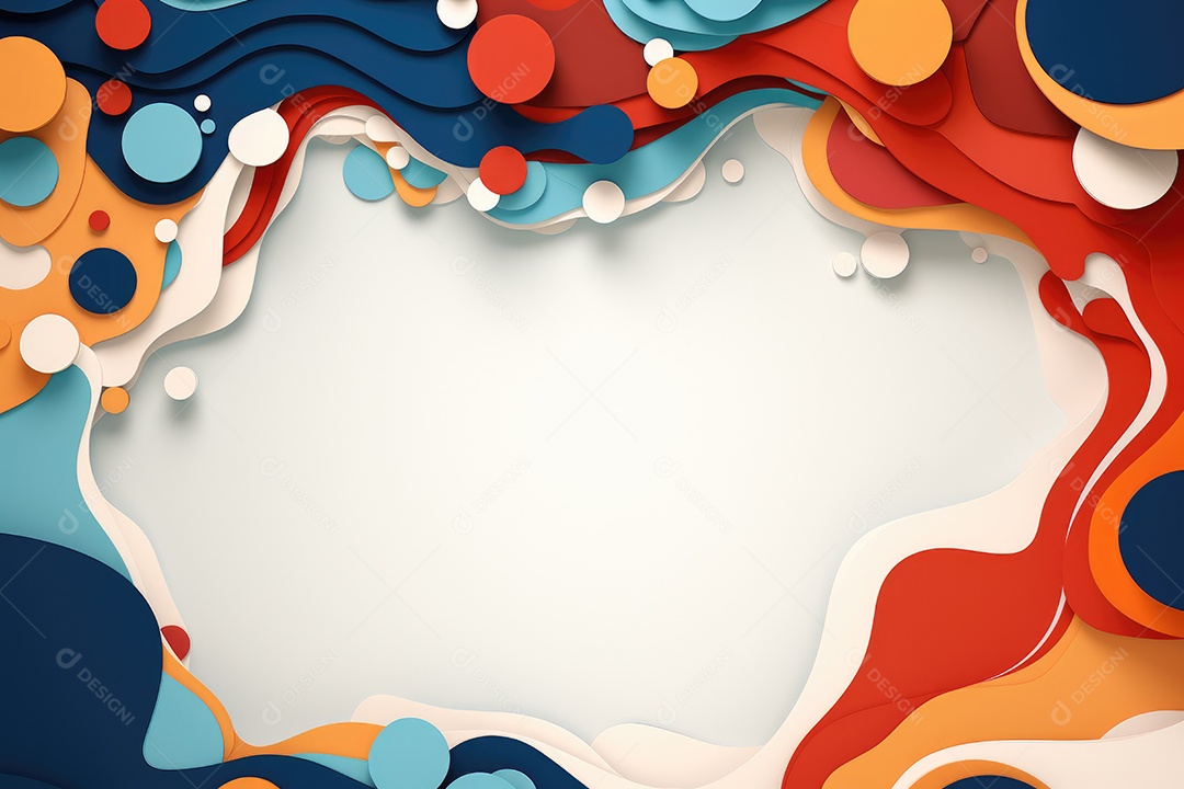 Estilo de arte em papel abstrato 3D design