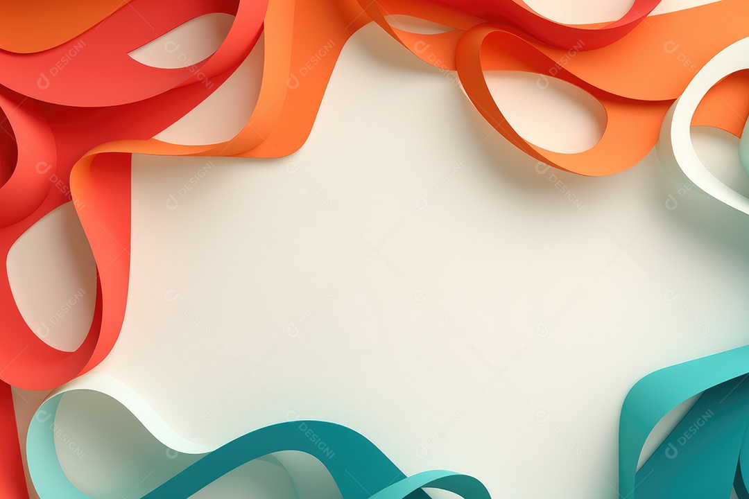 Estilo de arte em papel abstrato 3D design