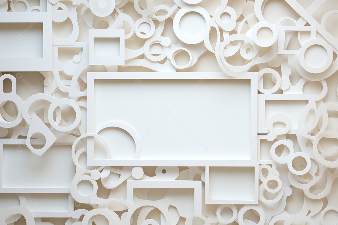 Estilo de arte em papel abstrato 3D design