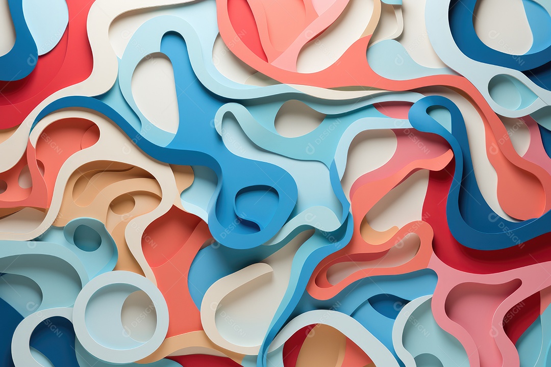 Estilo de arte em papel abstrato 3D design