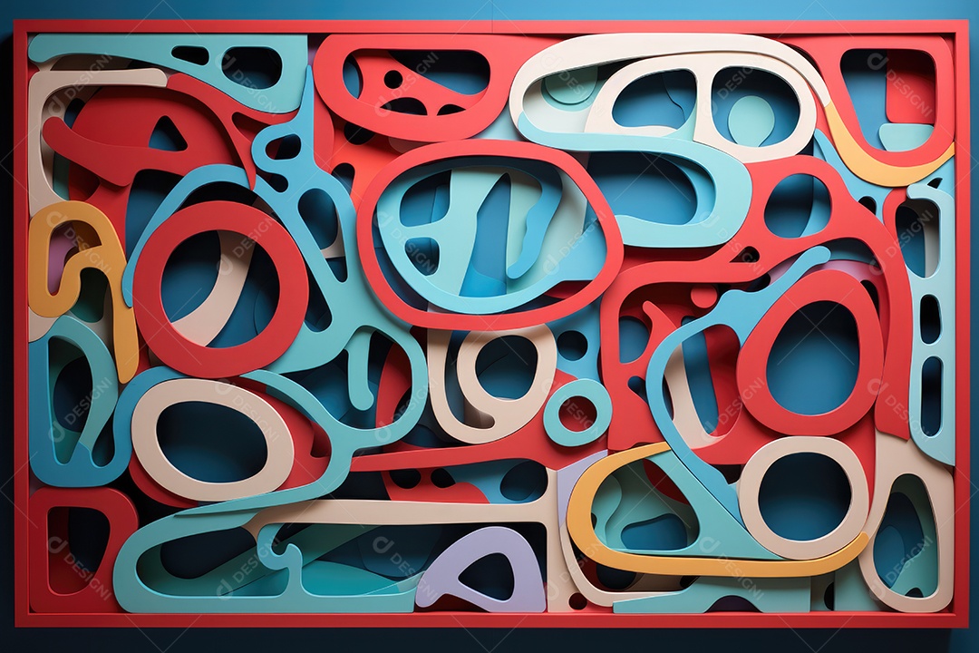 Estilo de arte em papel abstrato 3D design